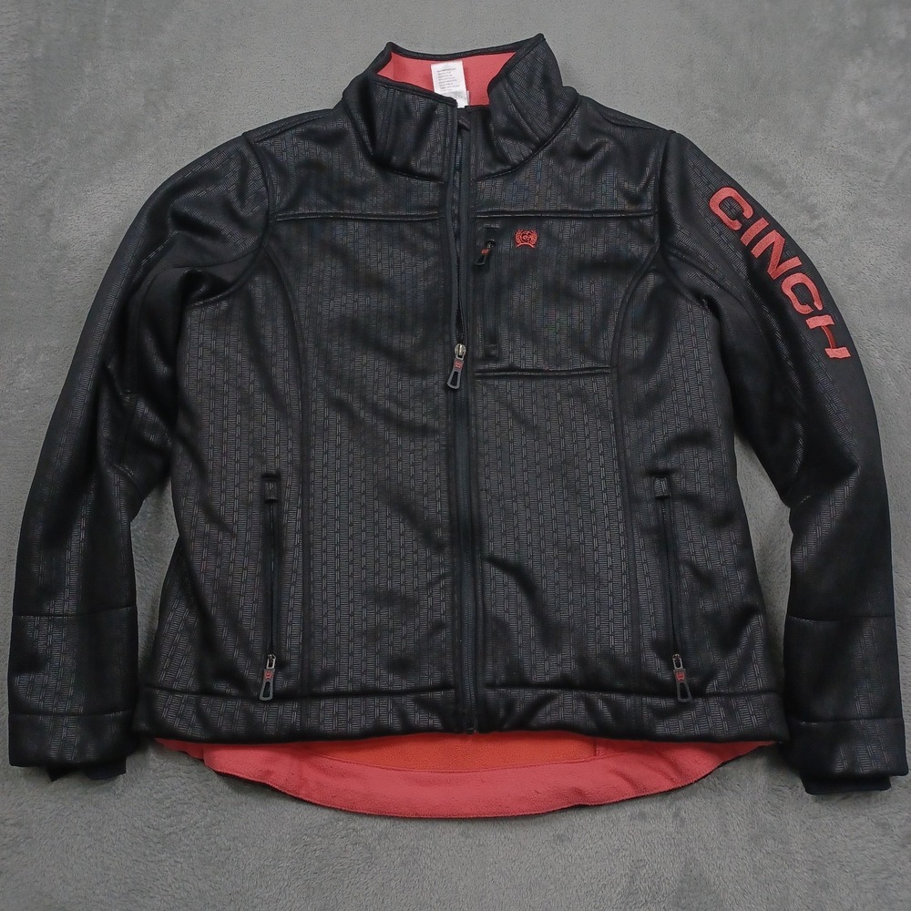 Cinch Jacket Womens Large Black Workwear Full Zip Pockets Outdoor Casual